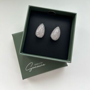 Jewels By Sunaina Silver Teardrop Earrings
